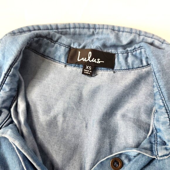 Lulus Women's XS Chambray Shirt Dress - Picture 4 of 8